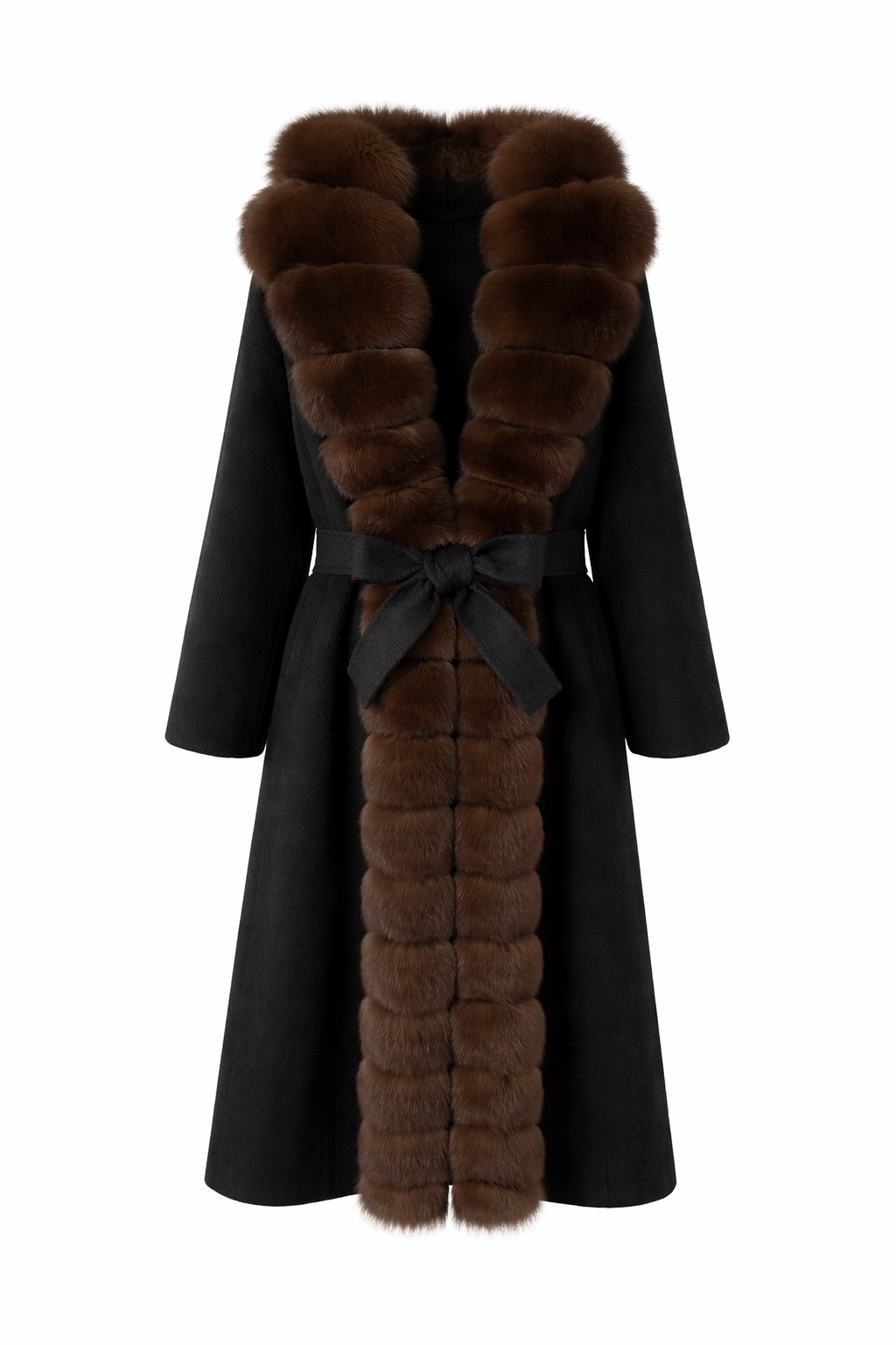 Lady Khaï Long Fur-Trim Coat