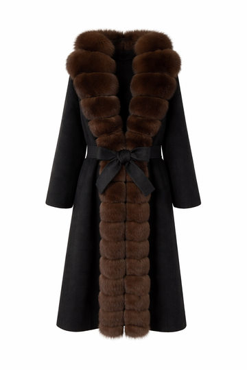 Lady Khaï Long Fur-Trim Coat