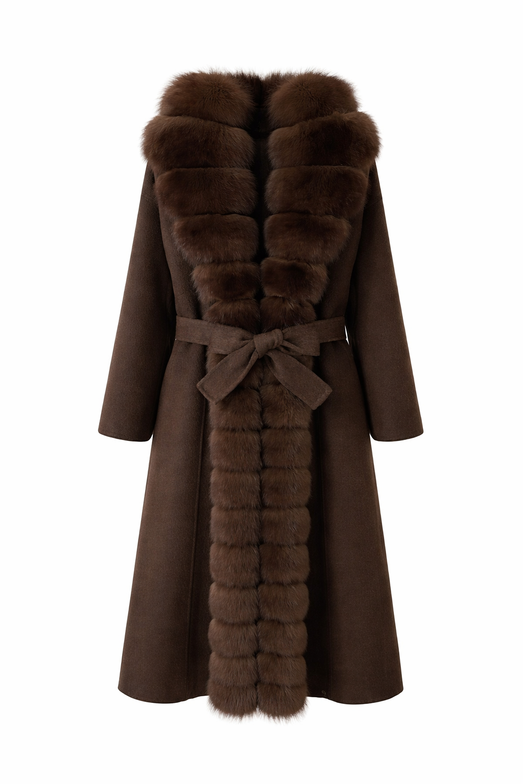 Lady Khaï Long Fur-Trim Coat