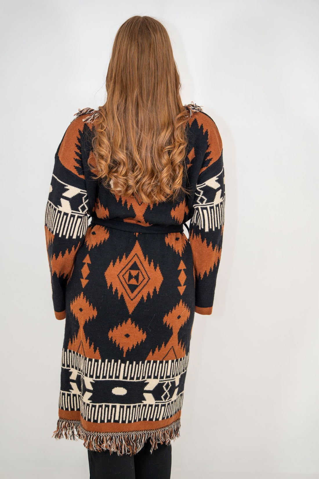 Élan Long Fringe Cardigan