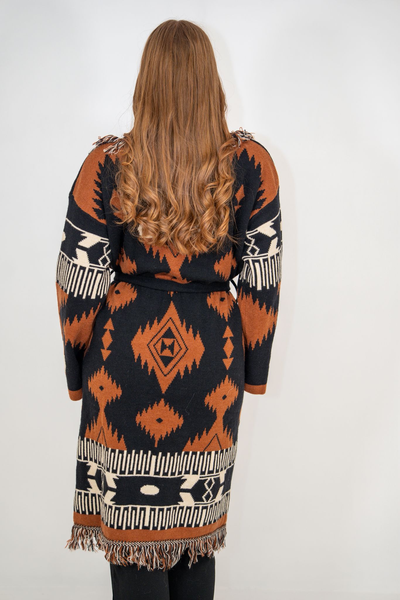 Élan Long Fringe Cardigan