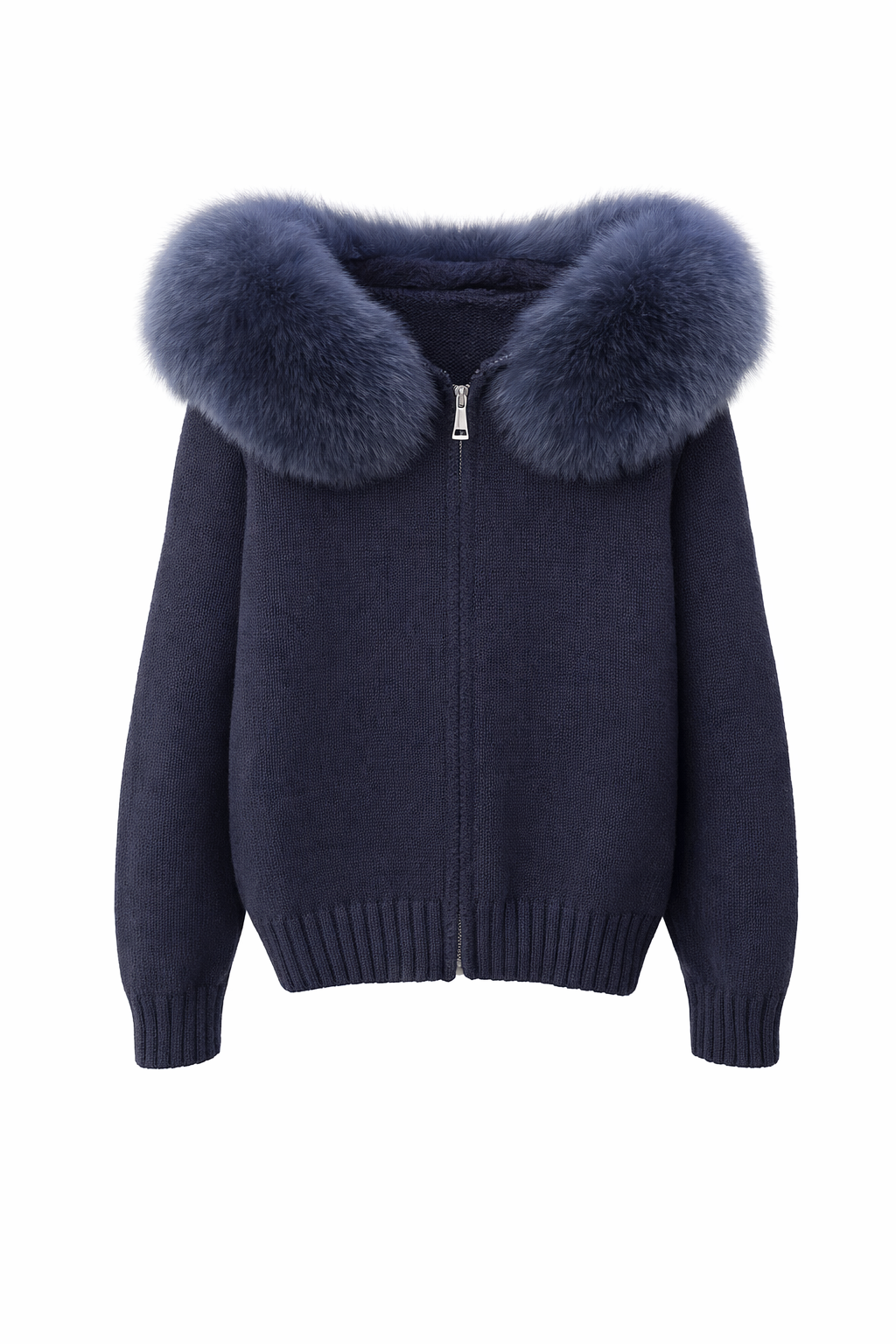 Étoile Fur-Trim Zip Cardigan